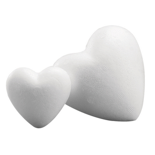 Coeur en polystyrene<br />9 cm