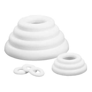 Anneaux plats en polystyrene, la pièce<br />22 cm ø