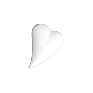 Coeur en polystyrene, forme de goutte<br />12x8,5 cm