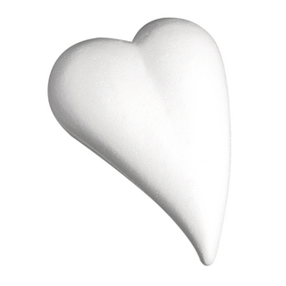 Coeur en polystyrene, forme de goutte<br />200x140 mm