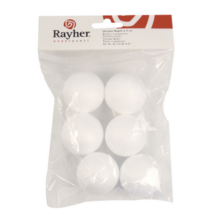 Boule en polystyrene<br />3 cm, sct,-LS 8 pces