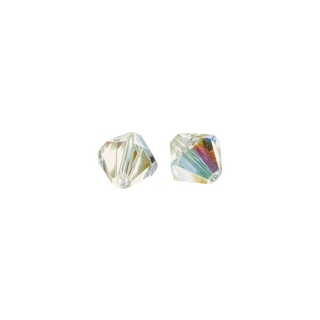 Perles cristal Swarovski toupie 4 mm ø. <br />aurore boreale