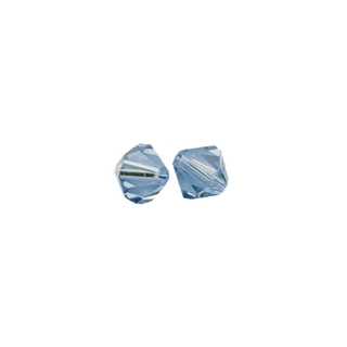 Perles cristal Swarovski toupie 4 mm ø. <br />bleu azur