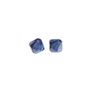Perles cristal Swarovski toupie 4 mm ø. <br />bleu royal