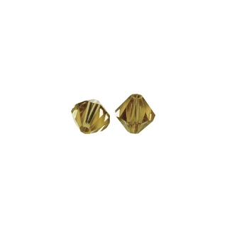 Perles cristal Swarovski toupie 4 mm ø. <br />caramel