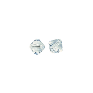 Perles cristal Swarovski toupie 4 mm ø. <br />bleu glace