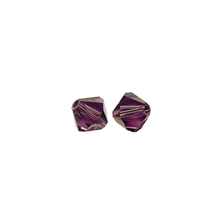 Perles cristal Swarovski toupie 4 mm ø. <br />amethyste
