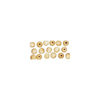 Perles en bois, polies, 10 mm ø, rondes<br />nature