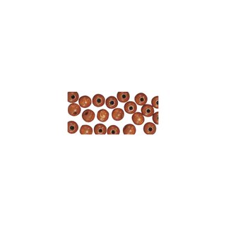 Perles en bois, polies, 6 mm ø, rondes<br />brun moyen