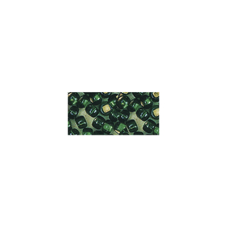Rocailles. 2 mm ø. avec garniture argent<br />vert