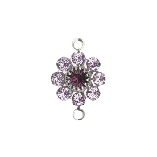 Accessoires bijoux Swarovski Fleur, 2 oeuillets, 15 mm<br />violet