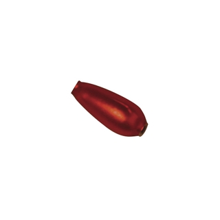 Gouttes en verre, depolies 10x4 mm, oblongues polies<br />rouge