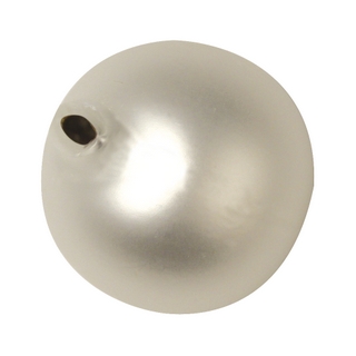 Perles rondes en verre, depolies 14 mm ø<br />blanc