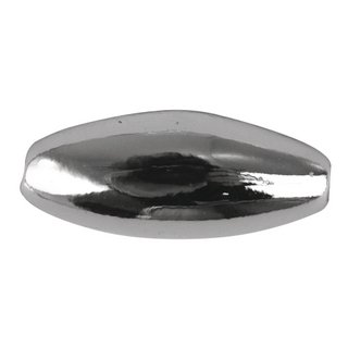 Olive en plastique, 6x14 mm<br />argent