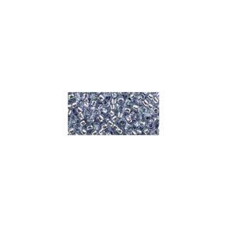 Rocailles, avec garniture d'argent, 2,6 mm ø<br />bleu clair