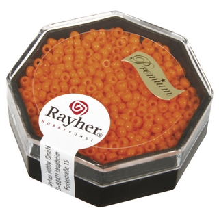 Premium-rocailles, 2,2 mm ø opaque<br />orange capri, boîte 8 g