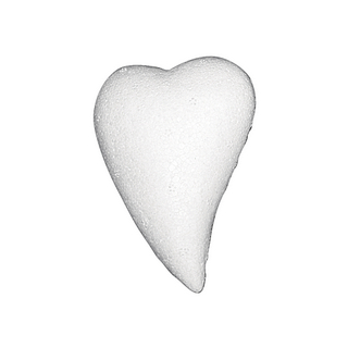 Coeur en polystyrene, en forme de goutte 30 cm, plat