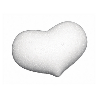 Coeur en polystyrene, bombe 7x5 cm, plat