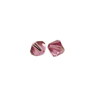 Perles cristal Swarovski toupie 6 mm ø.  rose chiffon