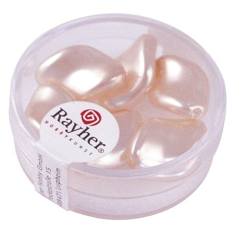 Chips Renaissance 19x13 mm. boîte 6 pces rose coquille