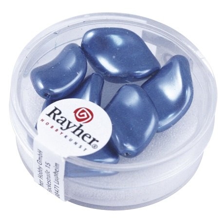 Chips Renaissance 19x13 mm. boîte 6 pces bleu azur