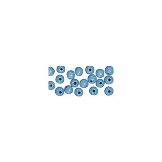 Perles en bois, polies, 6 mm ø, rondes bleu clair