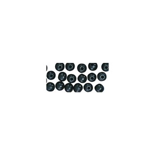Perles en bois, polies, 8 mm ø, rondes noir