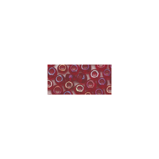 Rocailles. 2 mm ø. transparentes lustre rouge vin