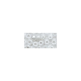 Rocailles. 2.6 mm ø. opaques lustre blanc