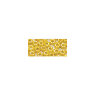 Rocailles. 2.6 mm ø. opaques lustre jaune