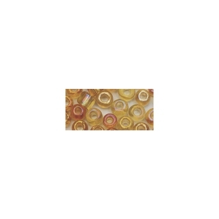 Rocailles. 2.6mm ø. transparentes lustre or