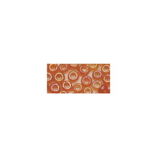 Rocailles. 2.6mm ø. transparentes lustre orange