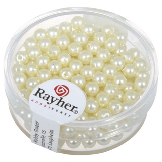 Perles de cire, 4 mm ø creme