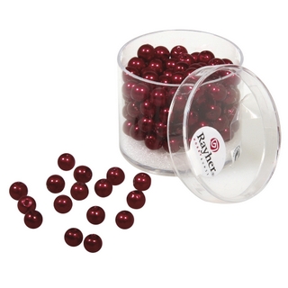 Perles de cire, 6 mm ø rouge
