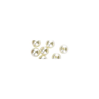 Perles en cire, 4mm ø creme, 