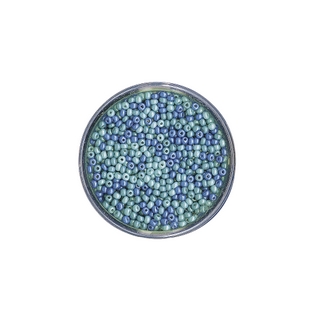 Rocailles, nacrees, 2,6 mm ø Teintes bleues