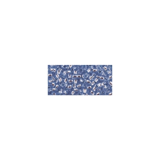 Rocailles, avec garniture d'argent, 2,6 mm ø bleu moyen