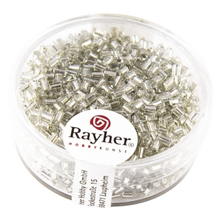 Chevilles en verre av,garniture d'argent 2x2 mm argent