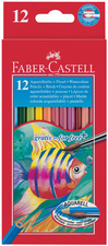 FABER-CASTELL crayons de couleur KINDER-AQUARELL, 12 étuis bte.