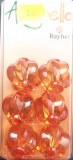 Acrybello 2.5 cm. blister 6 pieces. grosses perles a  rainure, plastique, orange 