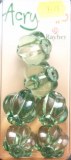 Acrybello 2.5 cm. blister 6 pieces. grosses perles a  rainure, plastique, vertes