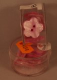 Boutons nacre, Fleur, 20 mm a¸, 2 trous, boite 16 pces, rose pastel
