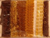 Bordures dentelles, 0,5-1,5 cm, carte-LS 6 types a  90 cm, brun fonce
