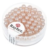 Perles en verre "Renaissance". 4 mm ø boîte 85 pces rose