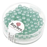 Perles en verre "Renaissance". 4 mm ø boîte 85 pces turquoise