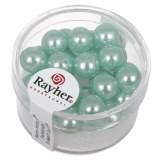 Perles en verre "Renaissance". 8 mm ø boîte 25 pces turquoise