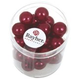 Perles en verre "Renaissance". 10 mm ø boîte 35 pces rouge classique