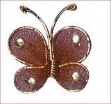 Papillon en collants, 1,5 cm, sct.-LS 4 pces, brun fonce