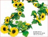 Guirlande de Tournesols, 180 cm, 20 fleurs