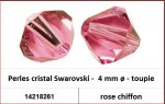 Perles cristal Swarovski -  4 mm a¸ - toupie - rose chiffon